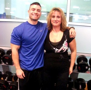 Personal Trainer Mike Sarni with Brenda.