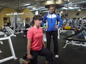 PFWC Lauren Potts and trainer Jenny Luis, pic