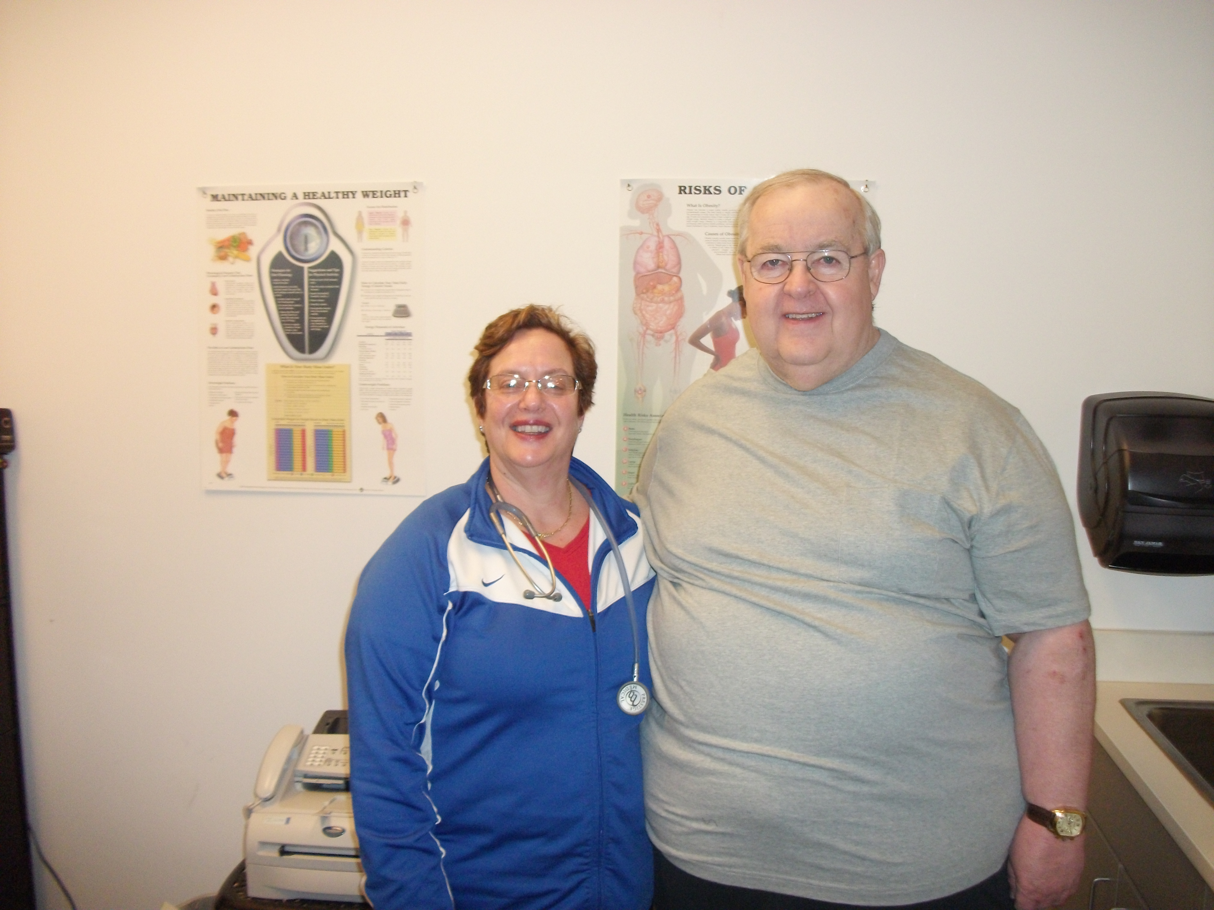 Nurse Harlene & Member Ed. "She's a lifesaver."