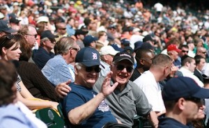 baseball game crowd, pic