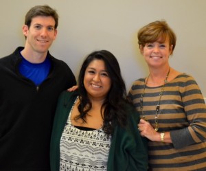 Guisella (center) with her fitness support team Brandon and Donna.