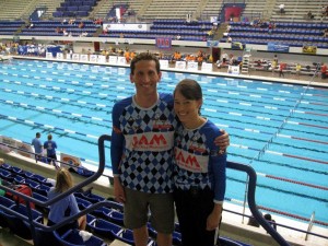 Engage your spouse in healthy competition. Here, Bill and Leigh Segal on a “date" at the 2008-2009 United States Masters Long Course Nationals. 