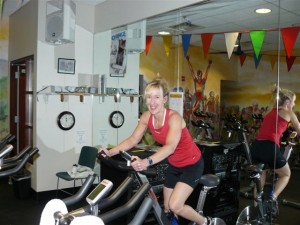 Strengthen your lungs with an indoor cycle ride.