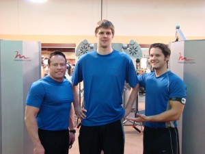 Even the most fitness savvy need motivating goals. A few of the first to reach Tier Two status: Ed Flores, Ken Steadman, and RJ (left to right).