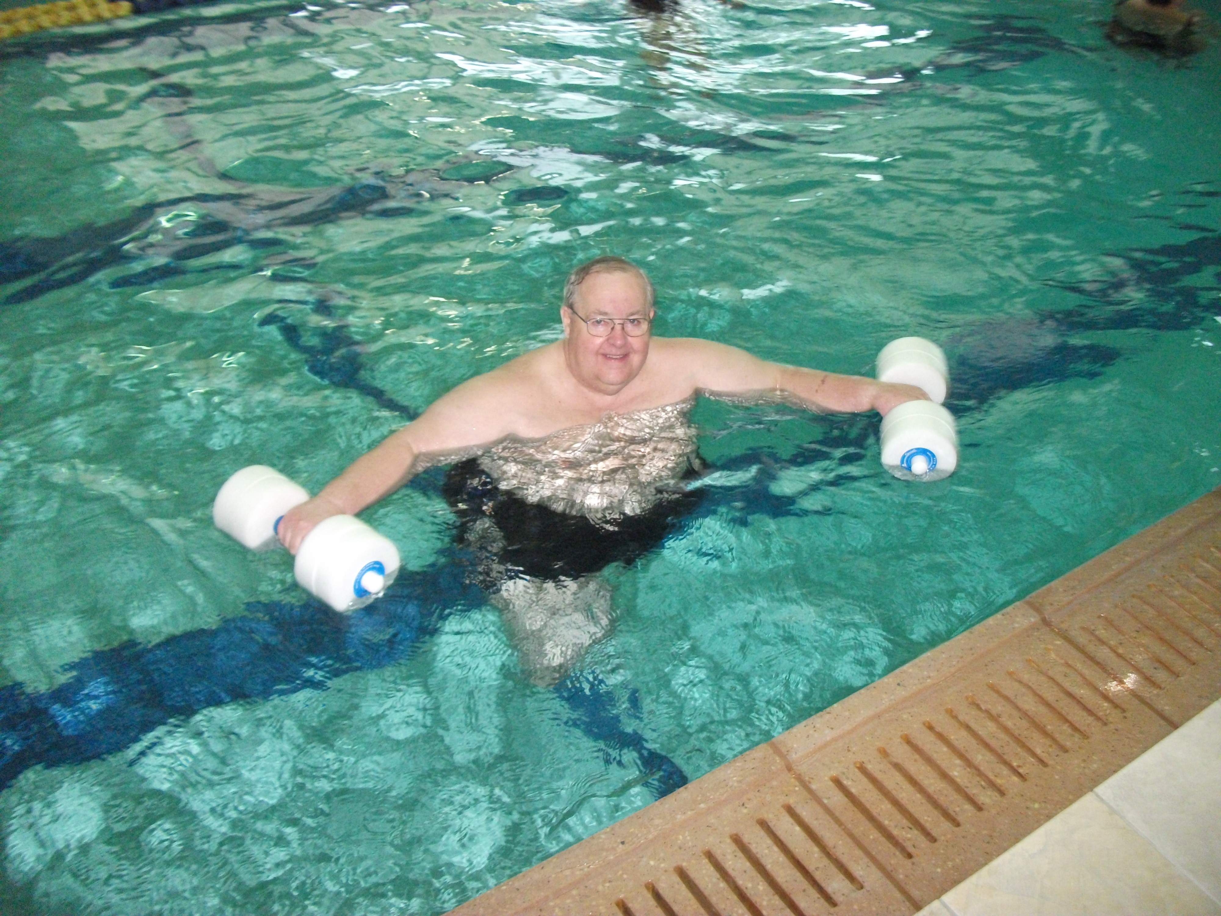 Ed's water workout is safe and effective.