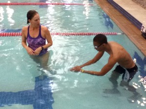 Learning to swim is a great way to start aquatic training.