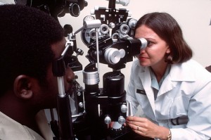Don't be intimidated by the optometrist's tools. Standard eye exams are generally painless.