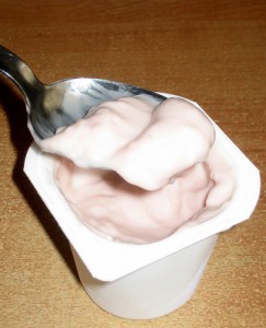 Yogurt nourishes the stomach with good bacteria.