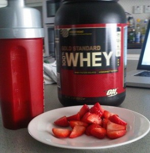 Post-workout, enjoy a whey-infused protein shake to enhance results.