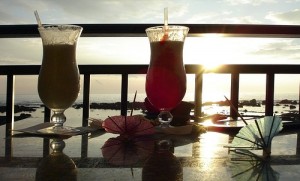 sunset drink, pic