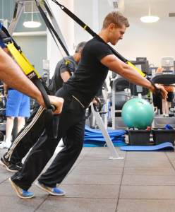 TRX training safely uses your own body weight to strength train.