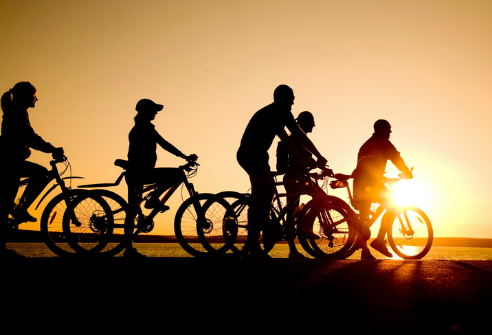 cycling with friends